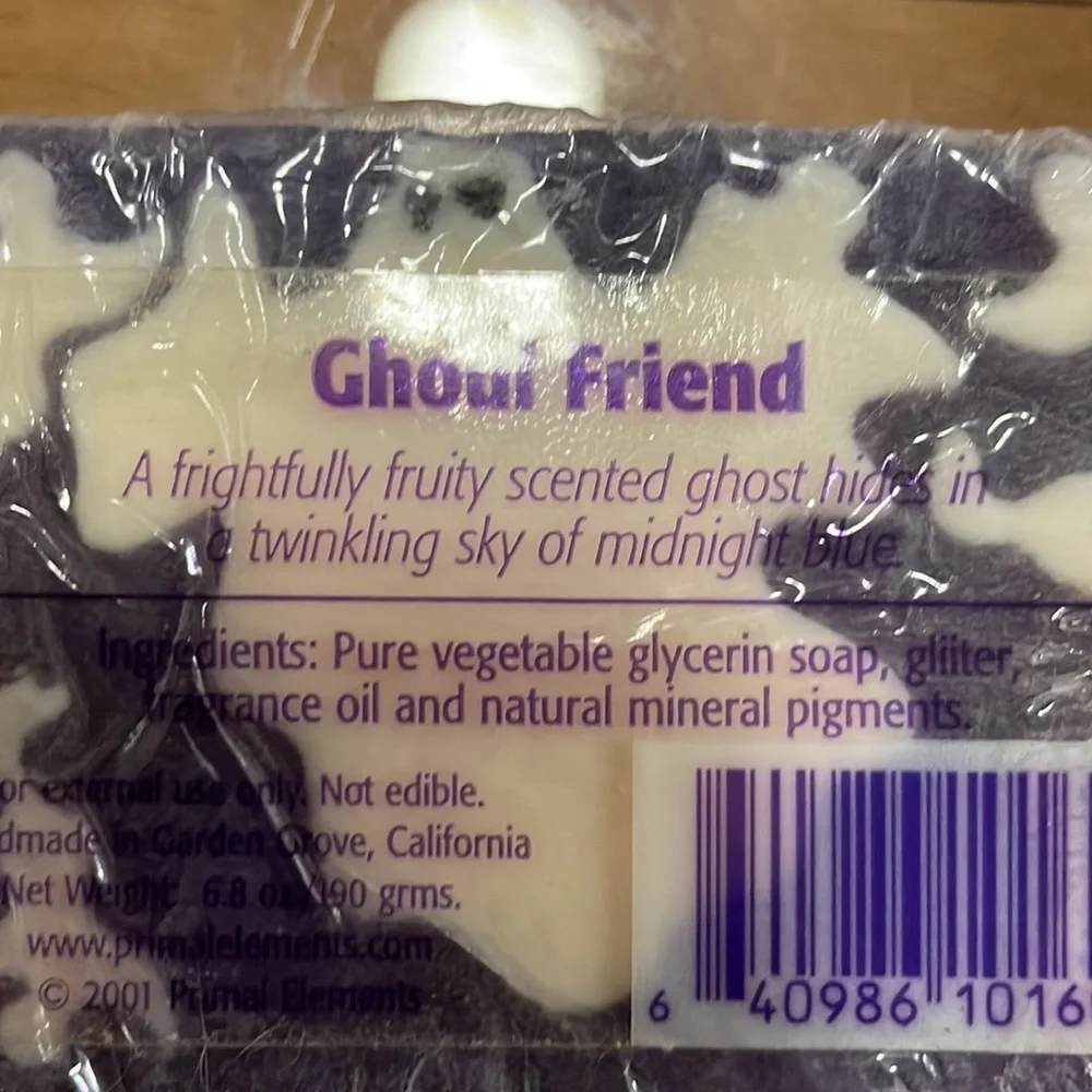 Vintage Primal Elements soap from 2001-Ghoul Friend. Only natural ingredients.